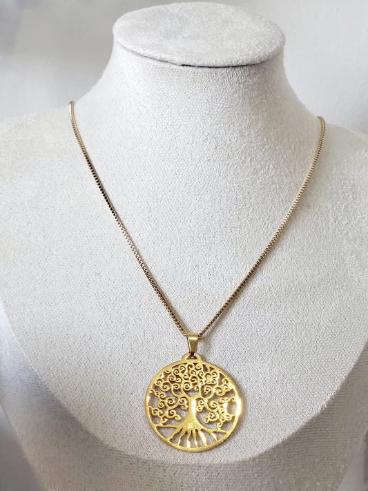 Colar Árvore de Essência Prateado